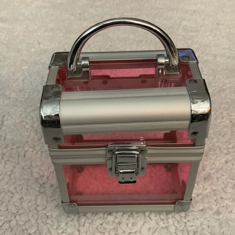 Pink Rectangular Jewelry Box / Makeup / Organizational Box